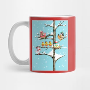 Birds at Christmas Mug